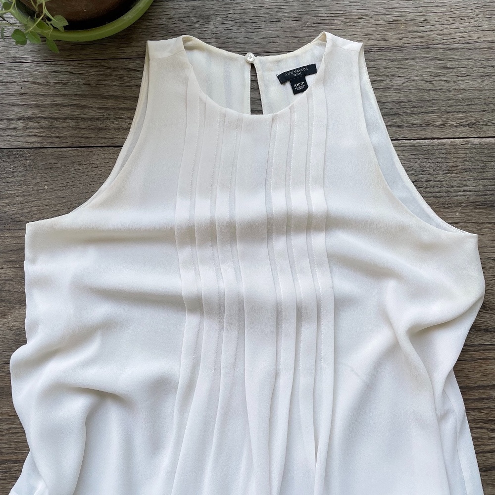 Ann Taylor Sleeveless High Neck Blouse